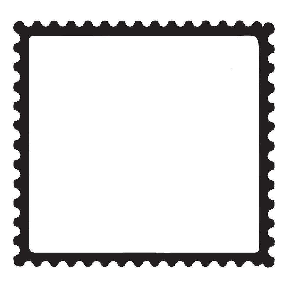 Blank Postage Stamp Silhouette Illustration for Your Designs vector