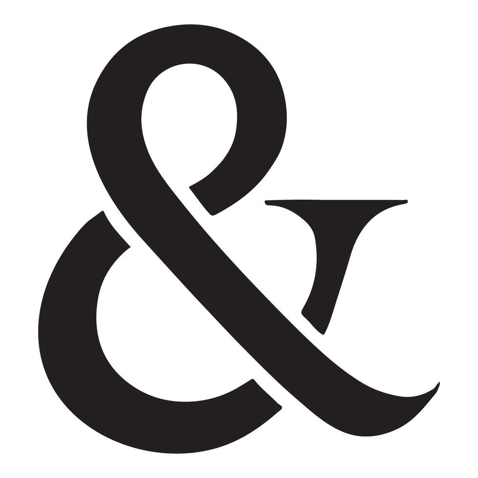 Elegant Ampersand Symbol Illustration with a Classic Design vector