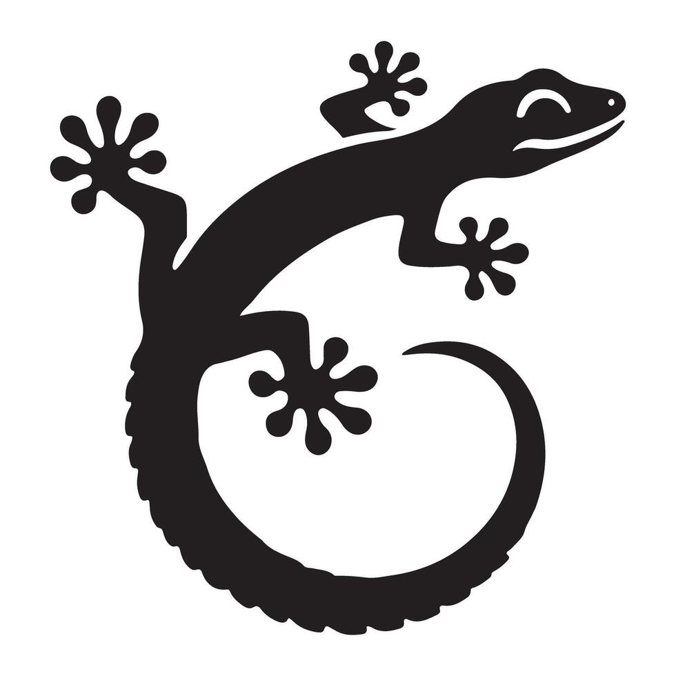 Gecko Silhouette Illustration Graphic Design vector