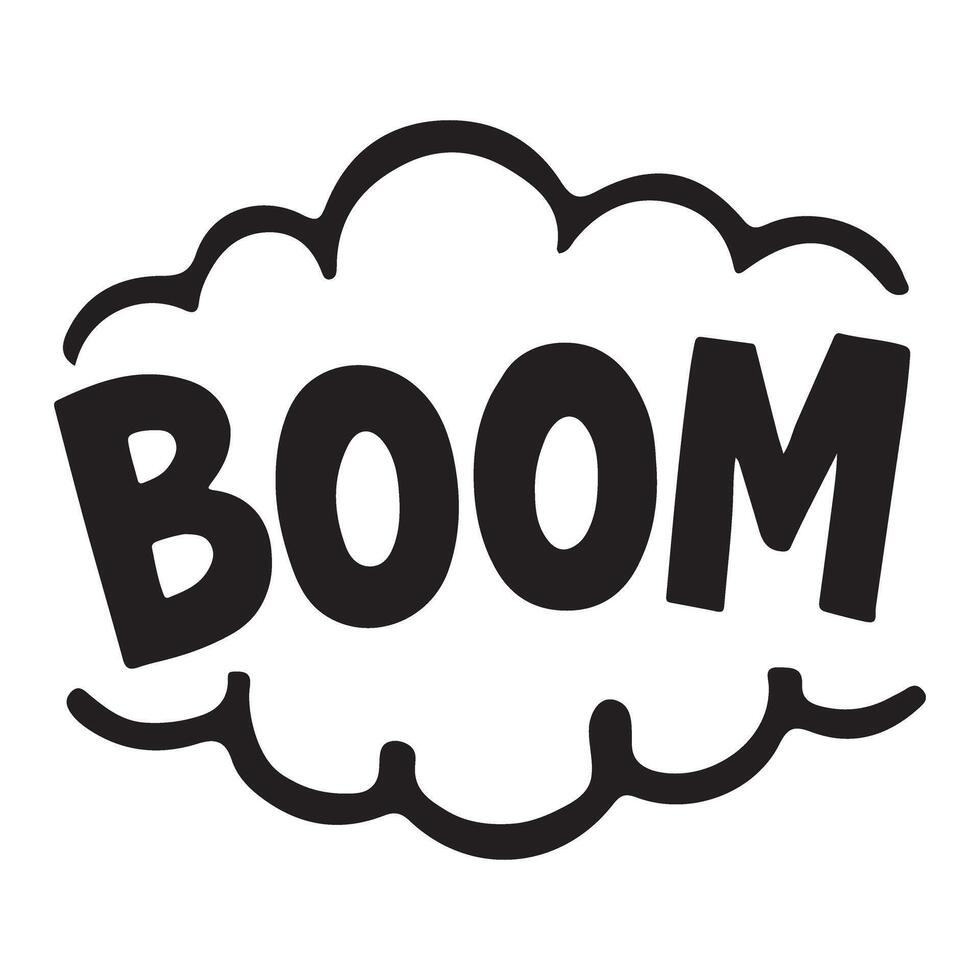 Cartoon Boom Speech Bubble Graphic vector