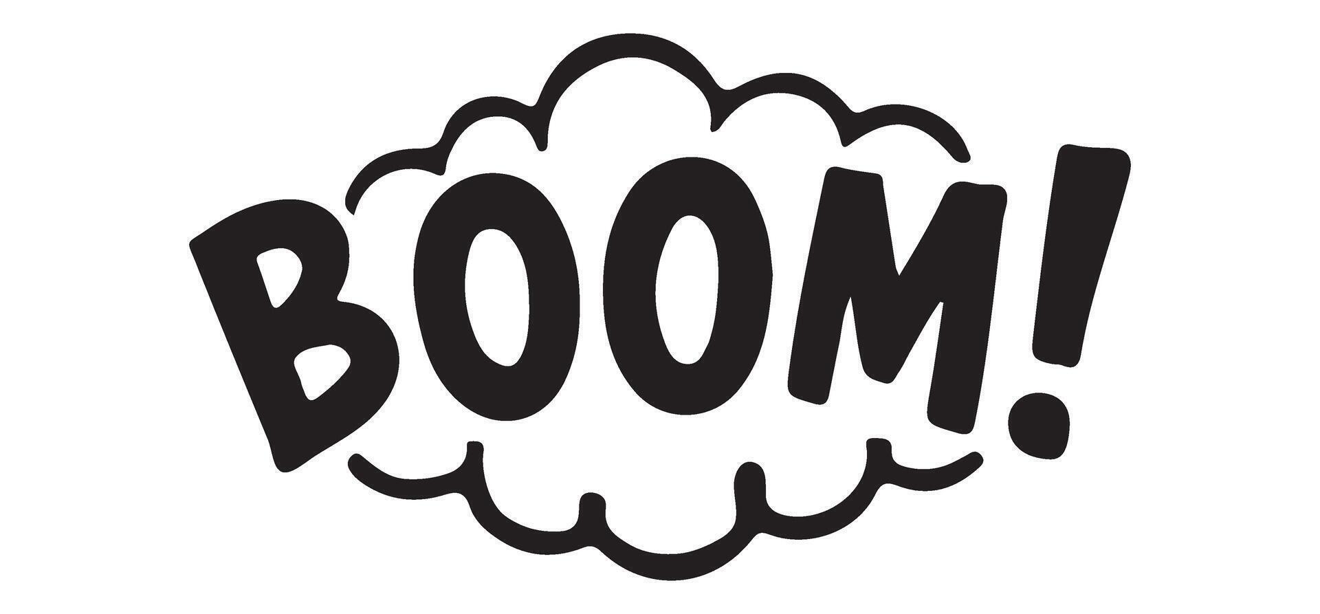 Boom Comic Sound Effect Silhouette Illustration vector