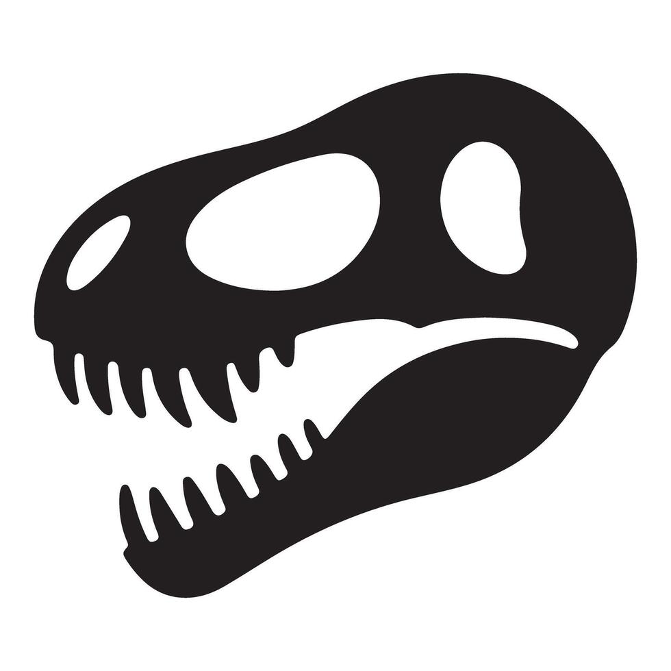 Dinosaur Skull Silhouette design Illustration vector