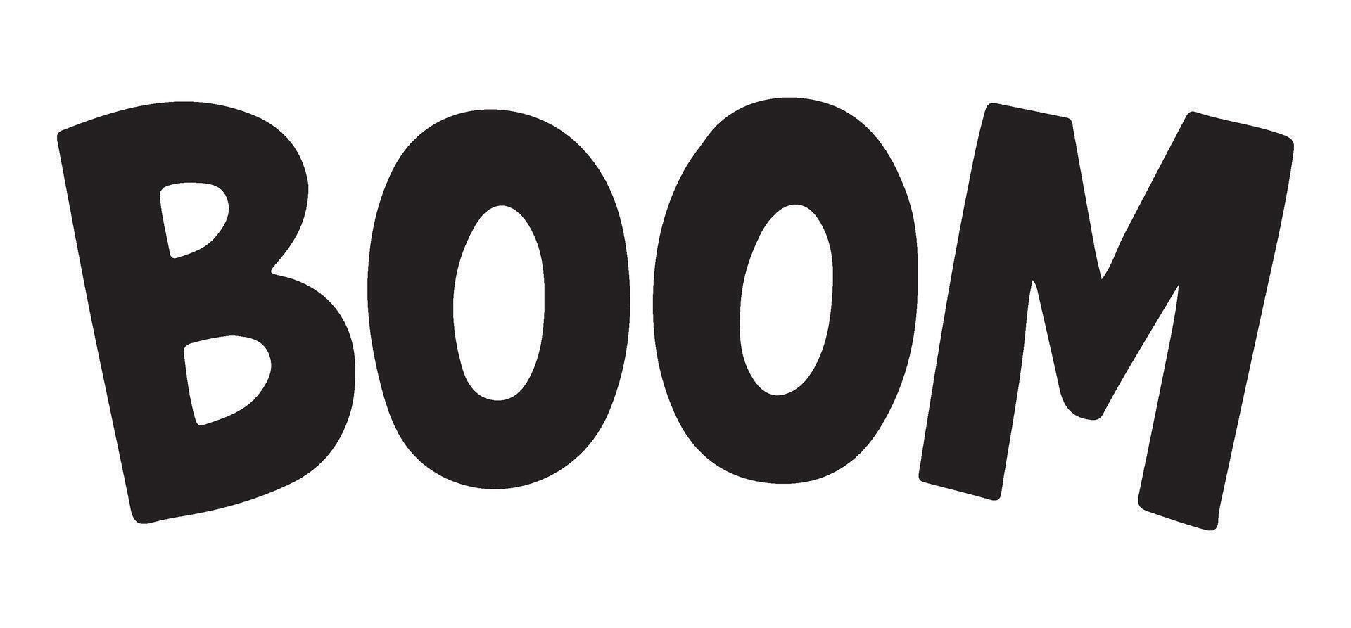 Bold Boom Text Illustration Design vector