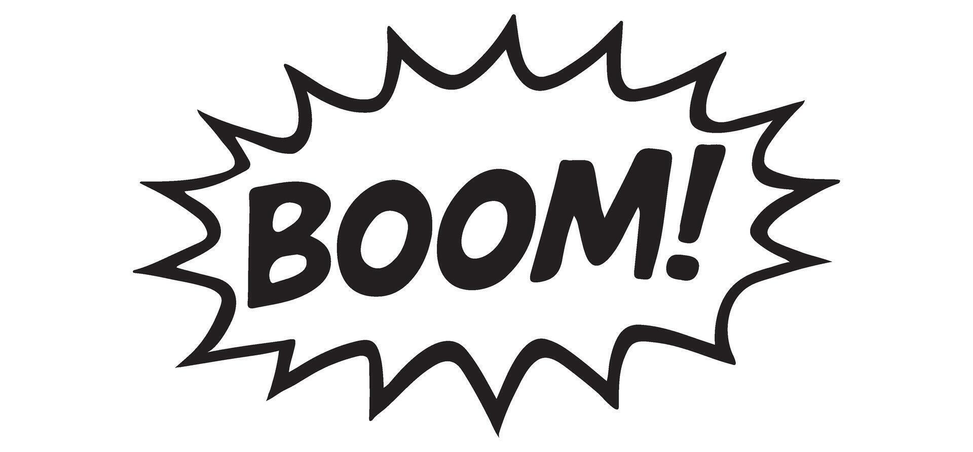 Dynamic Comic Book Boom Silhouette Illustration vector