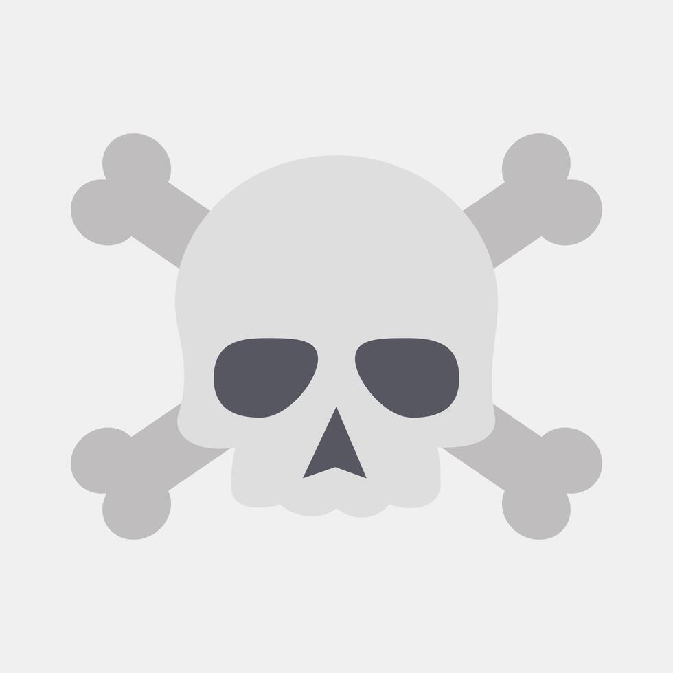 Icon skull. Traditional tattoo elements. Icon in flat style. vector