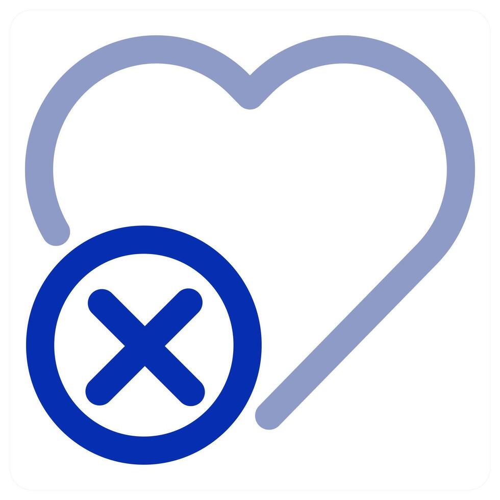 Wrong Heart Icon Concept vector