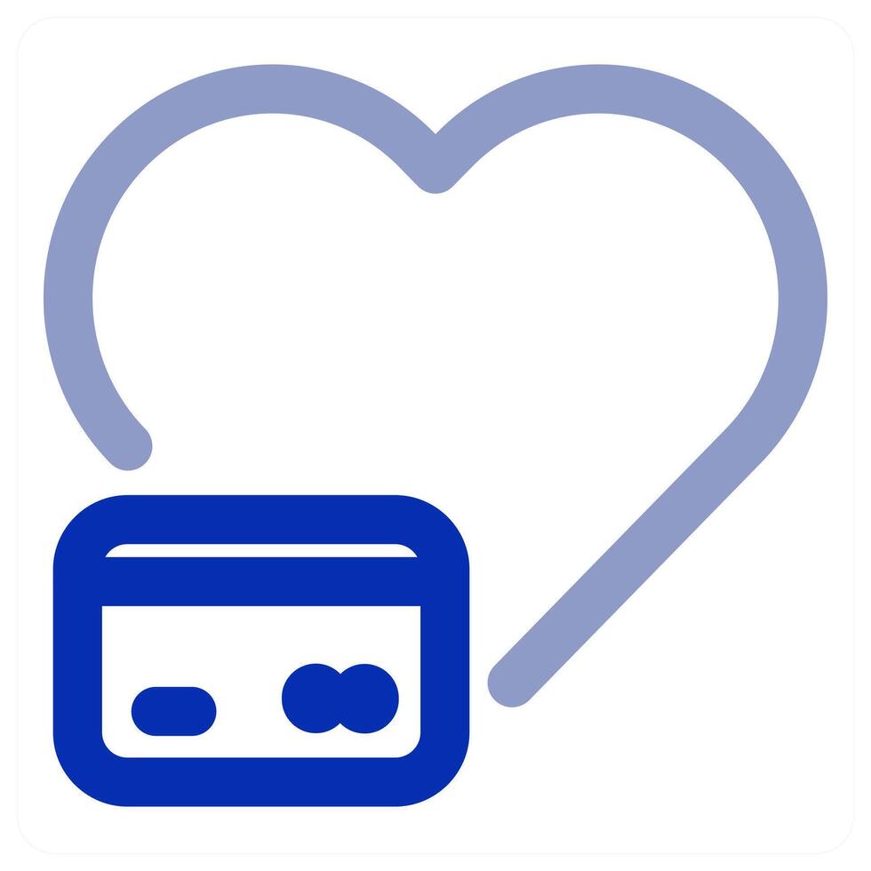 Credit Heart Icon Concept vector
