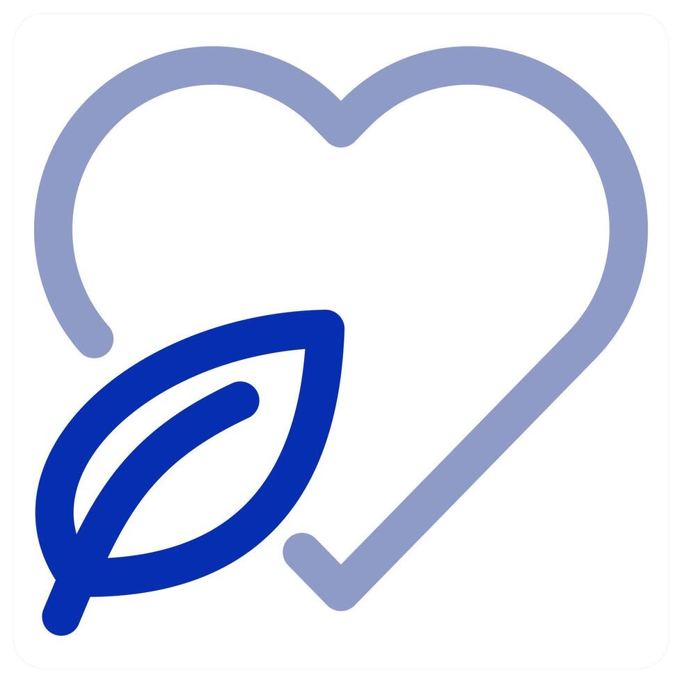 Heart Leaf Icon Concept vector