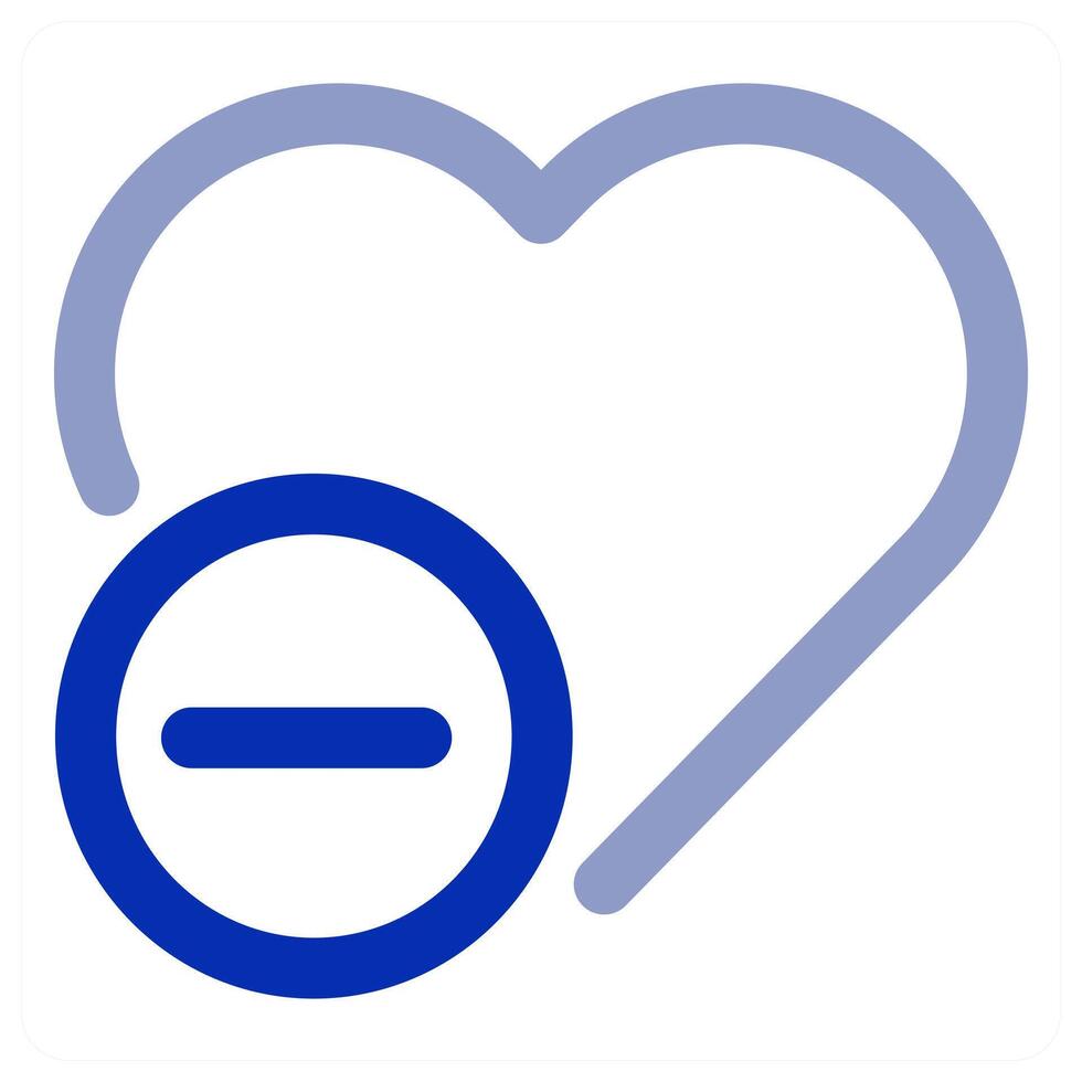 Remove Heart Icon Concept vector