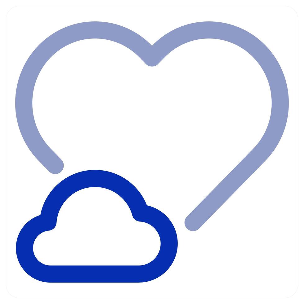 Heart Cloud Icon Concept vector