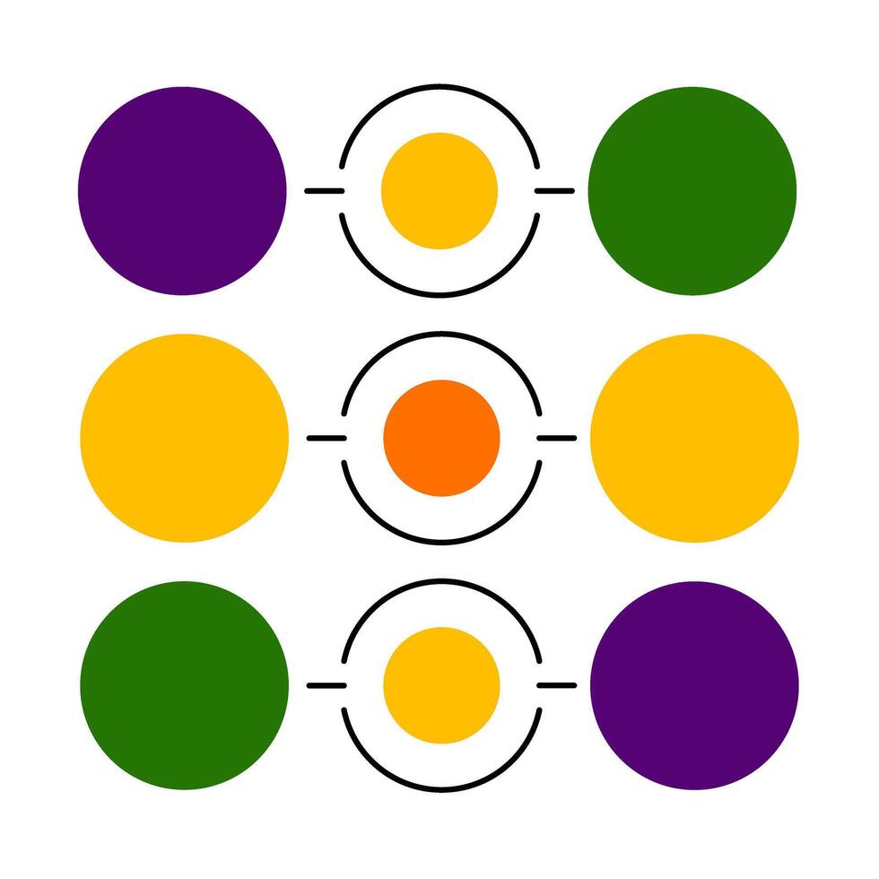 A diagram of the four colors of the rainbow vector