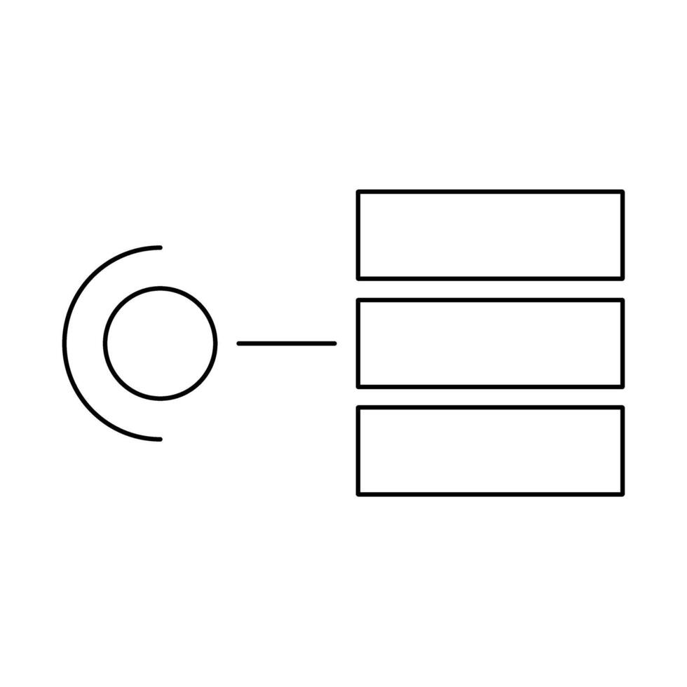 A line drawing of a computer with a computer screen vector