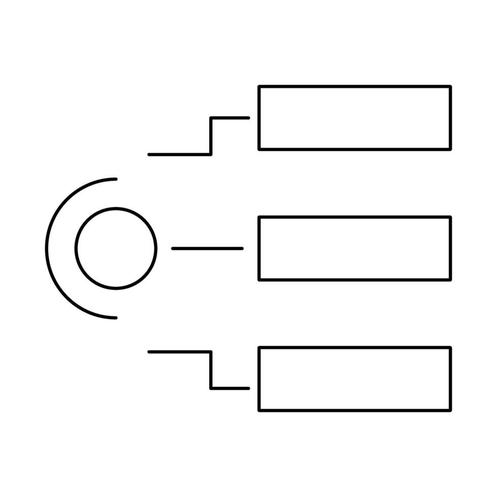 A diagram of a tree with three branches vector
