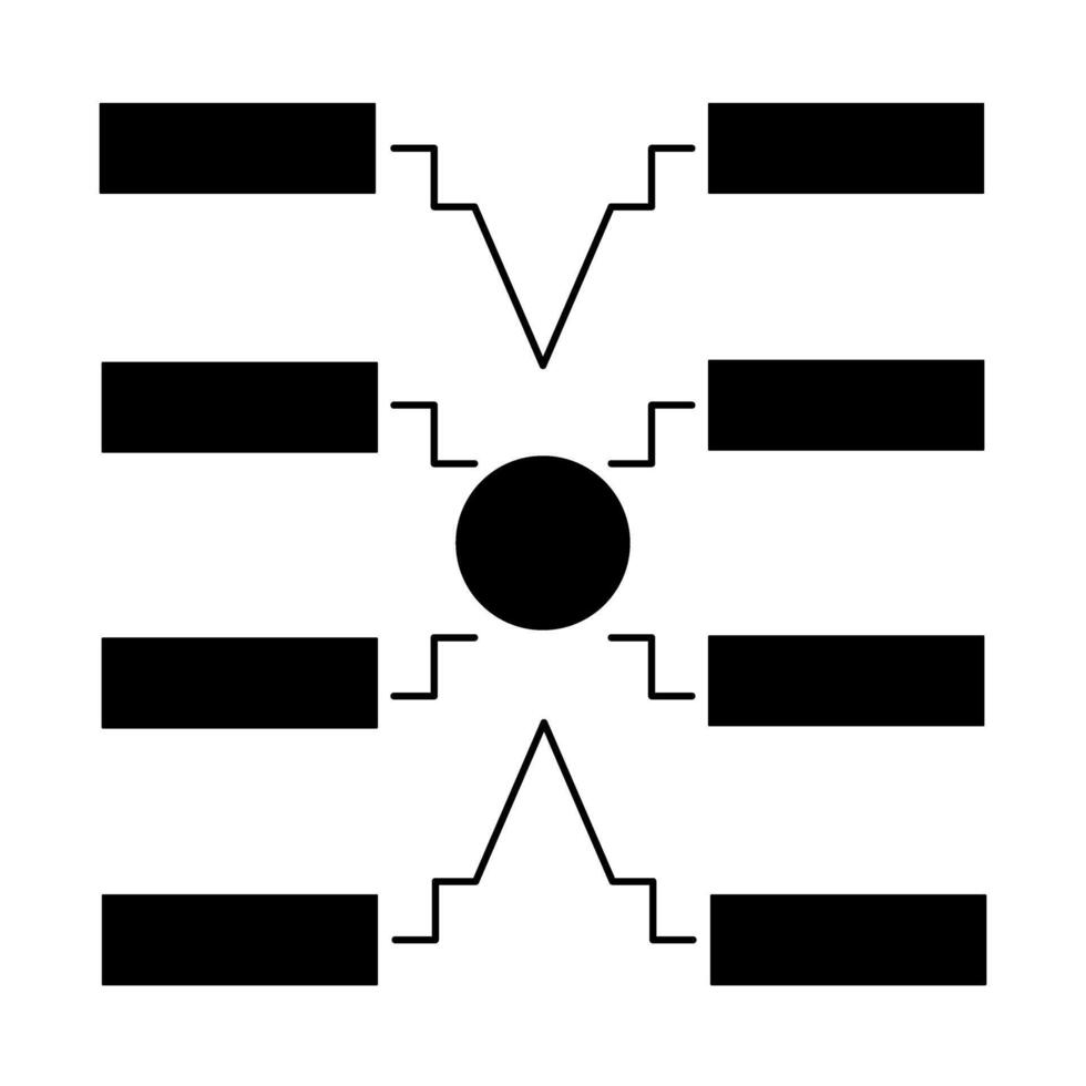 A black and white image of a diagram of a maze vector