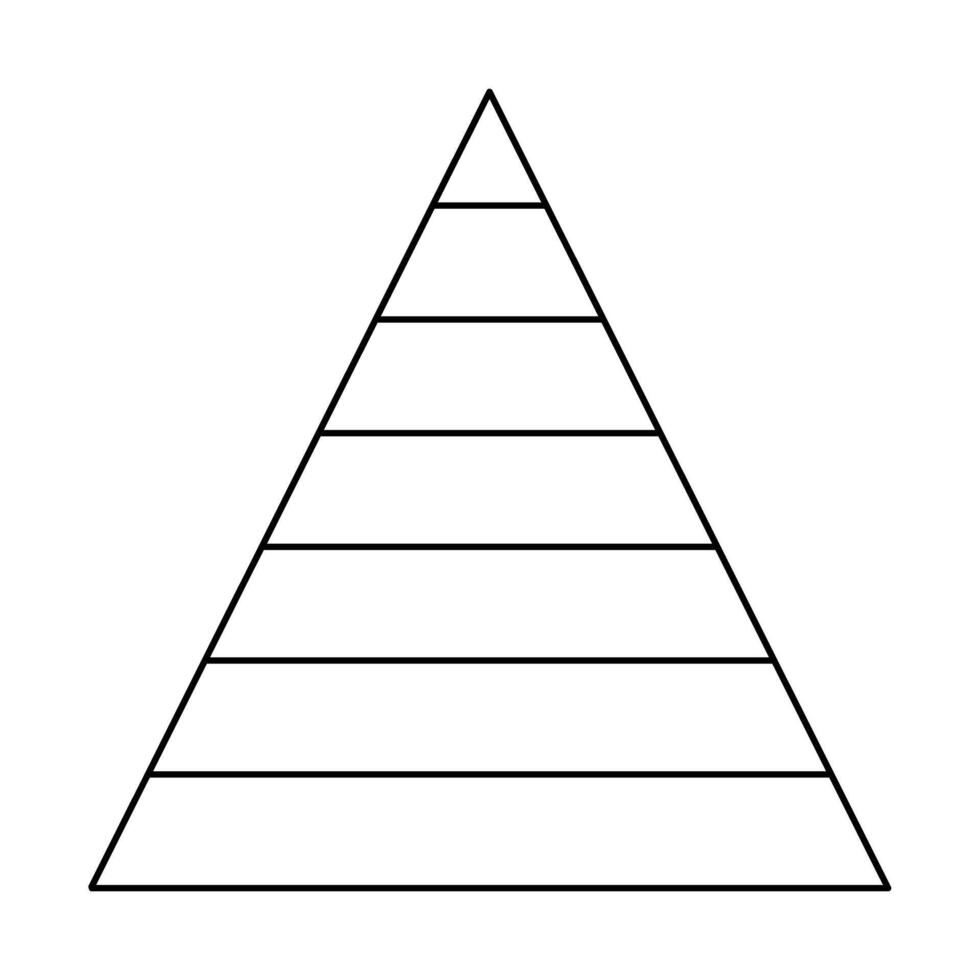 A pyramid with three levels of levels vector