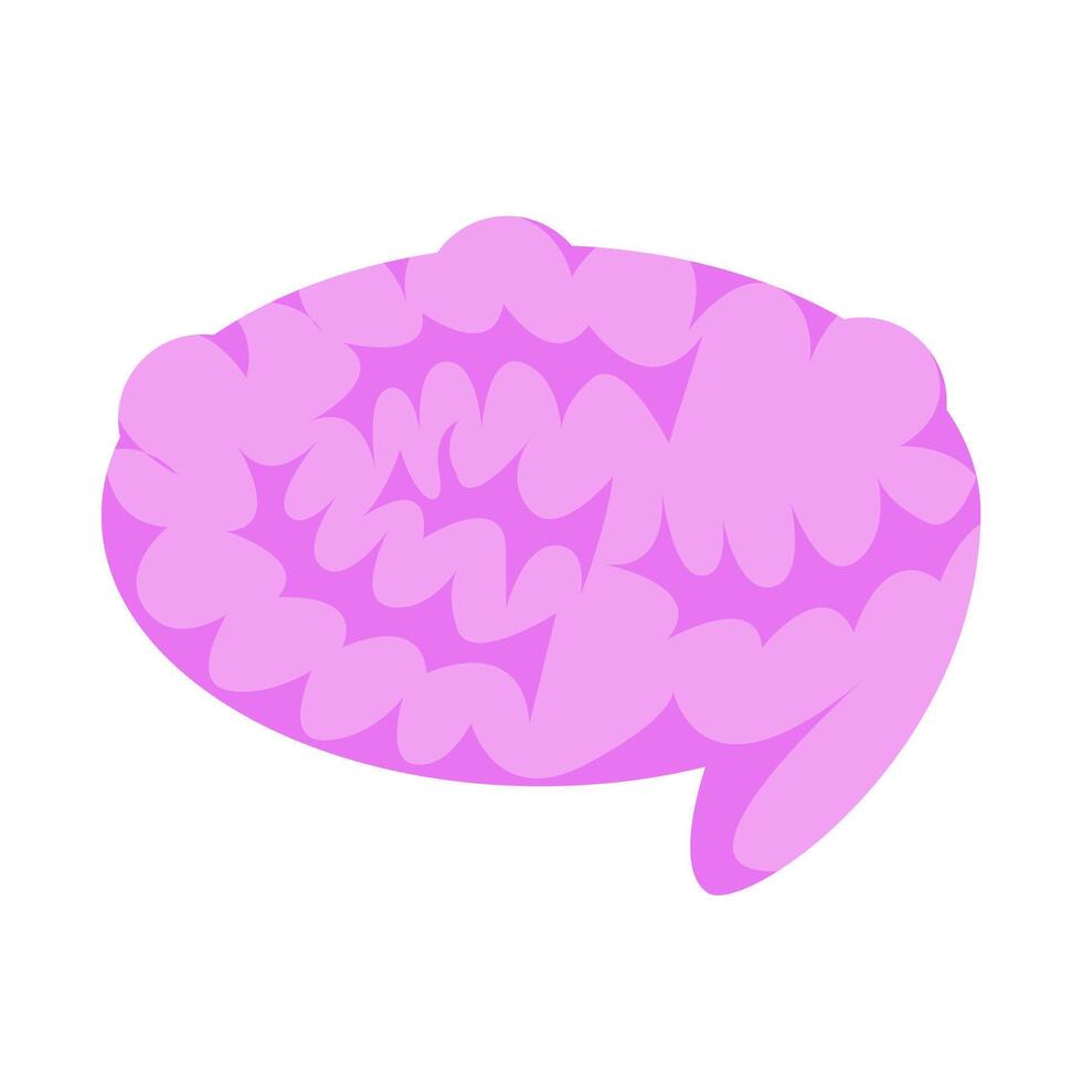 Brain icon in cartoon style illustration vector