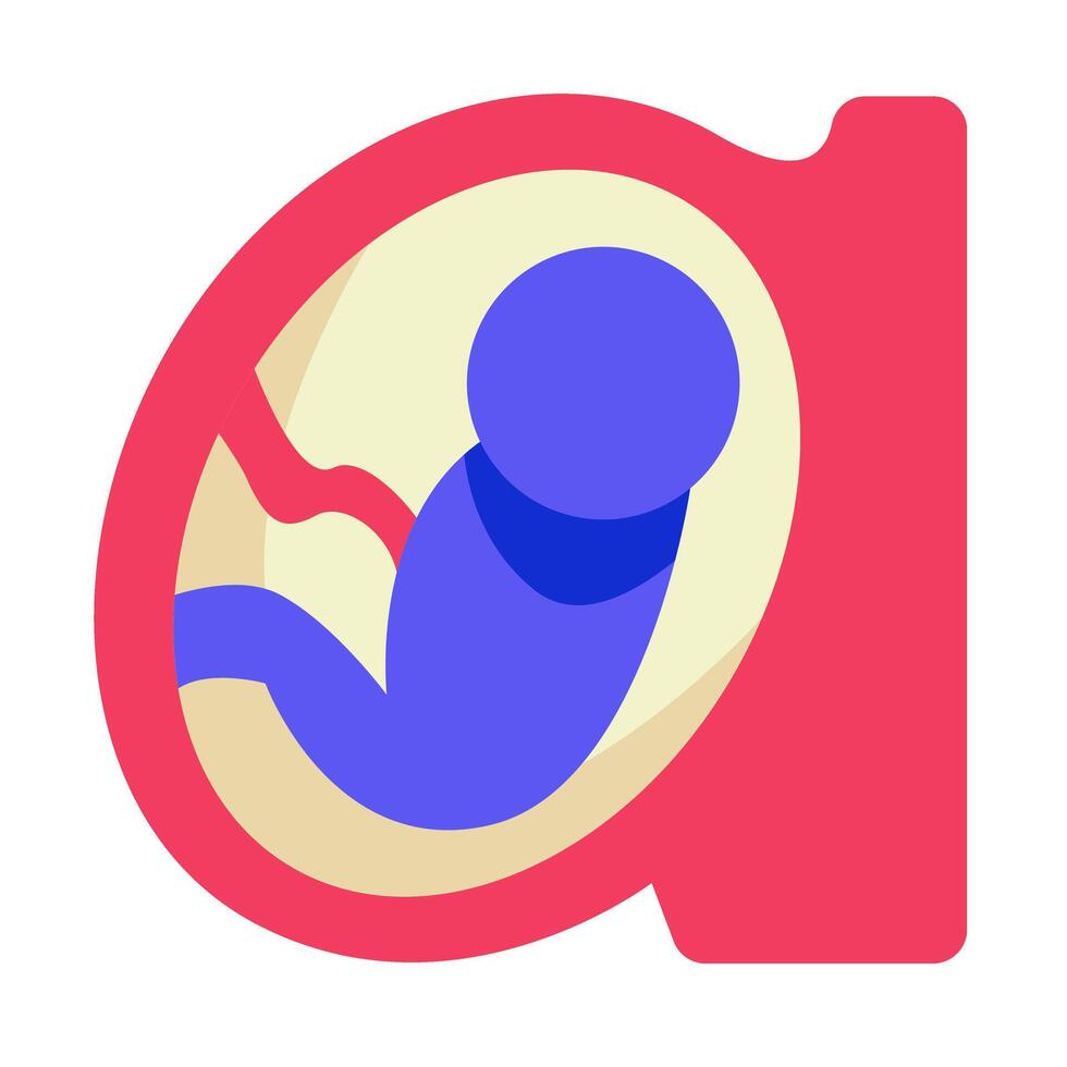 A baby in a womb with a letter a vector