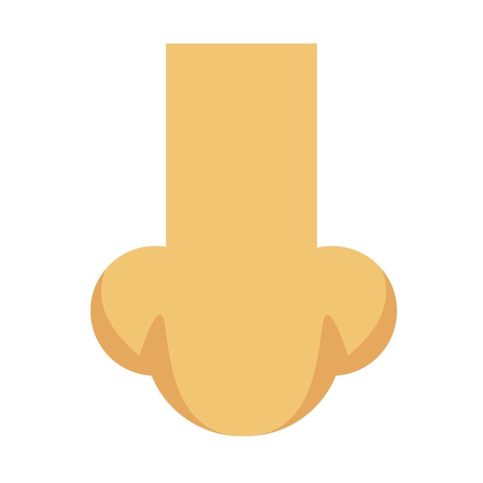 A cartoon penis on a white background vector