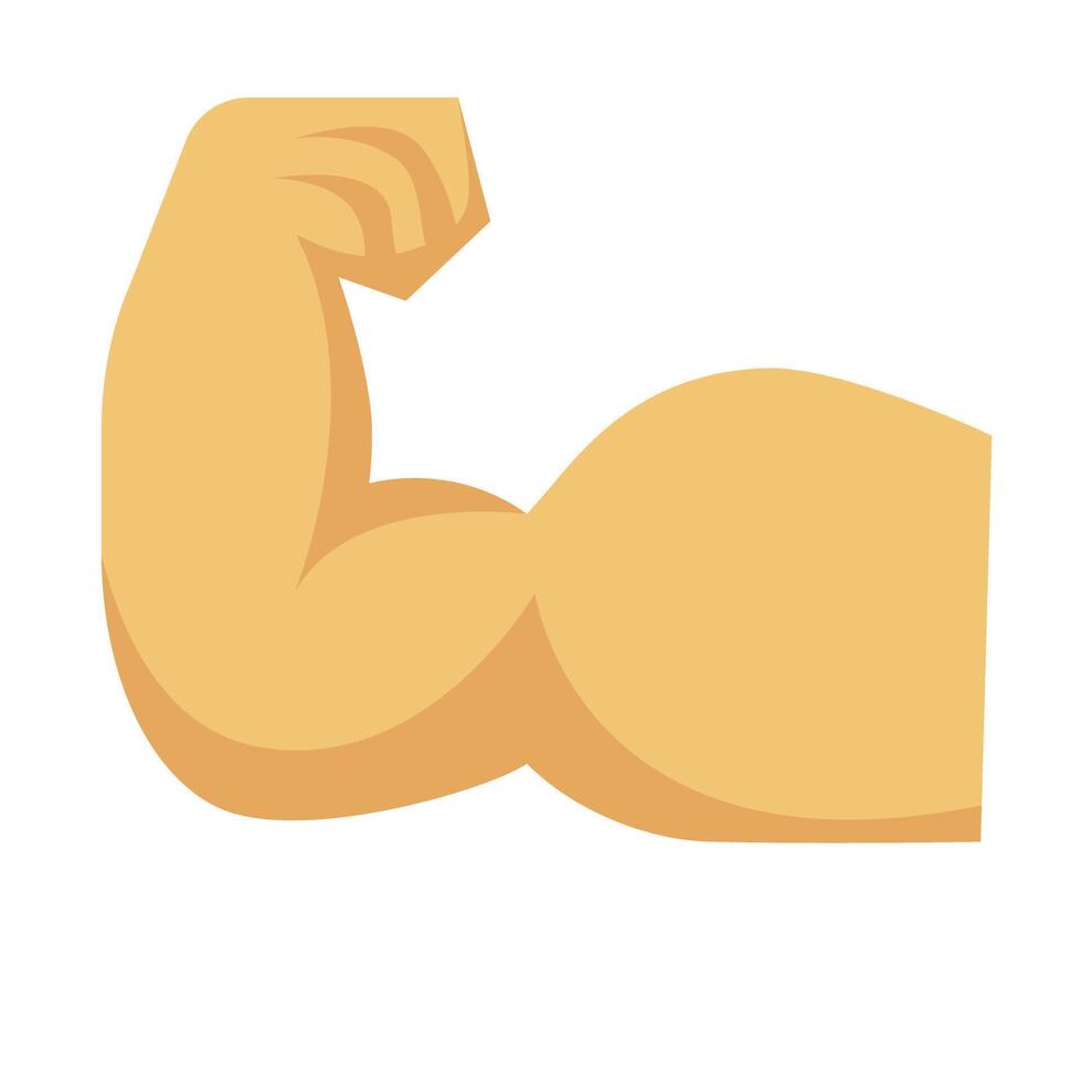A cartoon arm with a muscular body vector