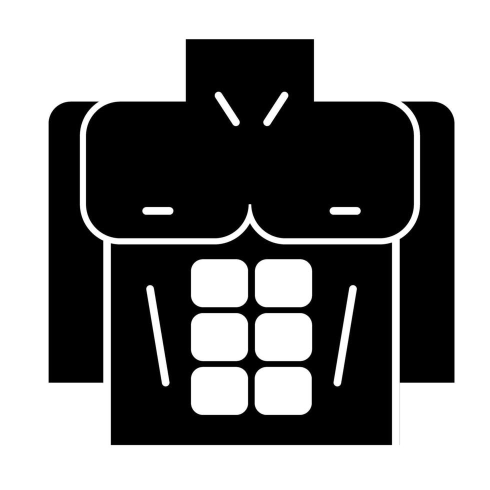 Muscle chest icon isolated on white background vector