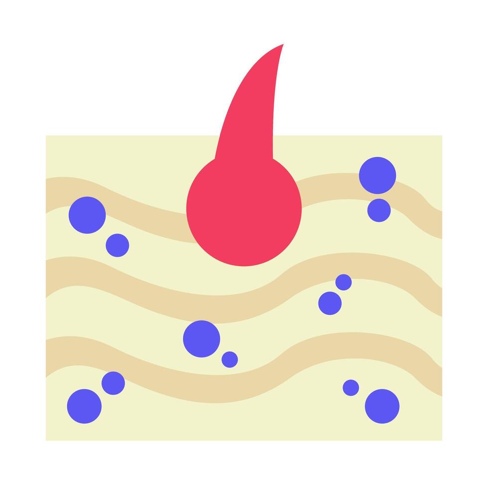 A red and blue dot on a white background vector