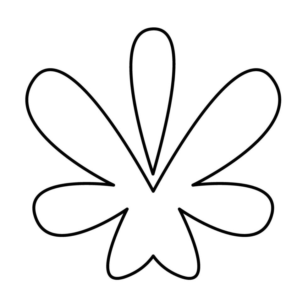 A flower outline on a white background vector