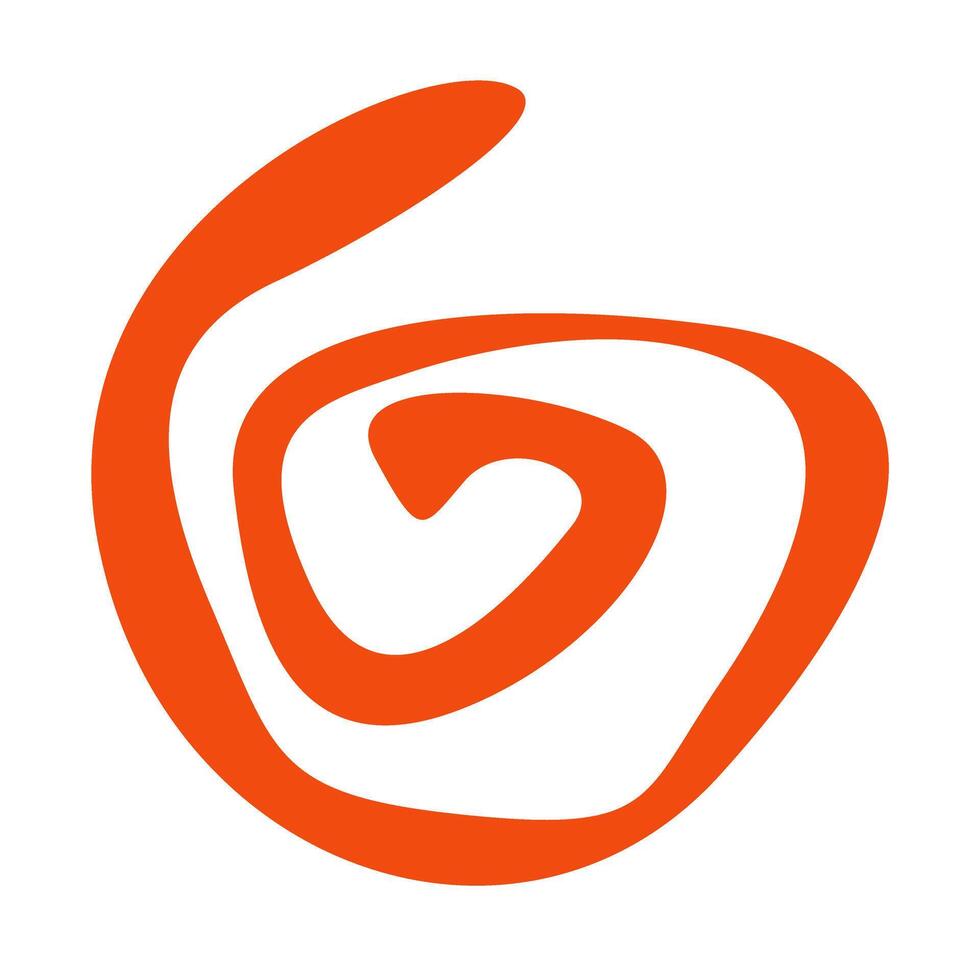 The logo for the company is orange and white vector