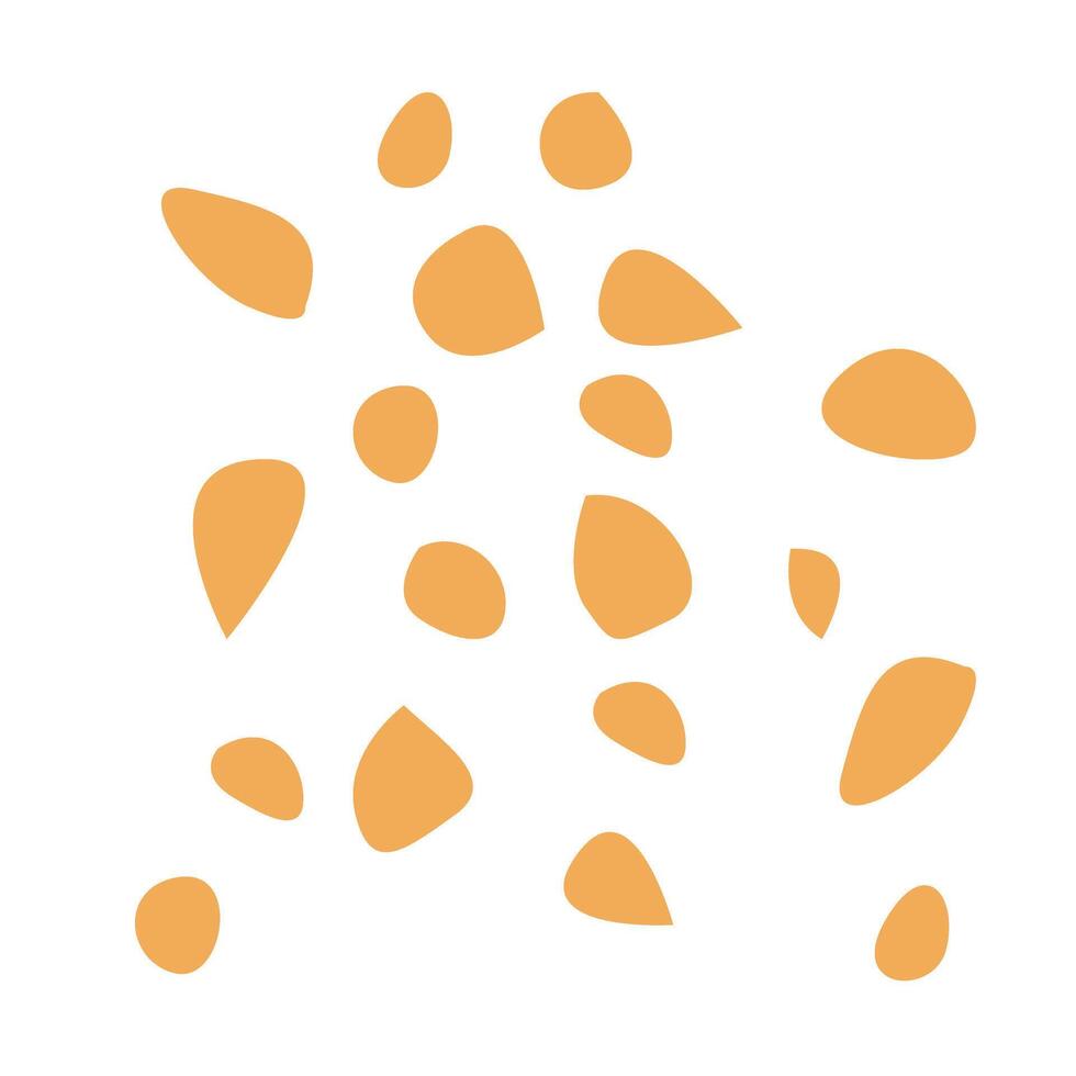 A bunch of orange and black shapes on a white background vector