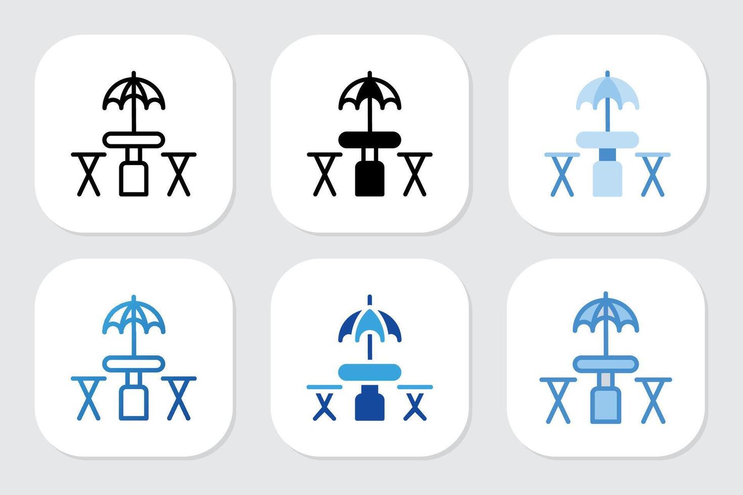 chair icon with various design style vector