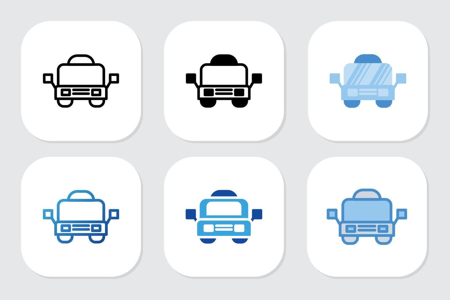 car icon with various design style vector
