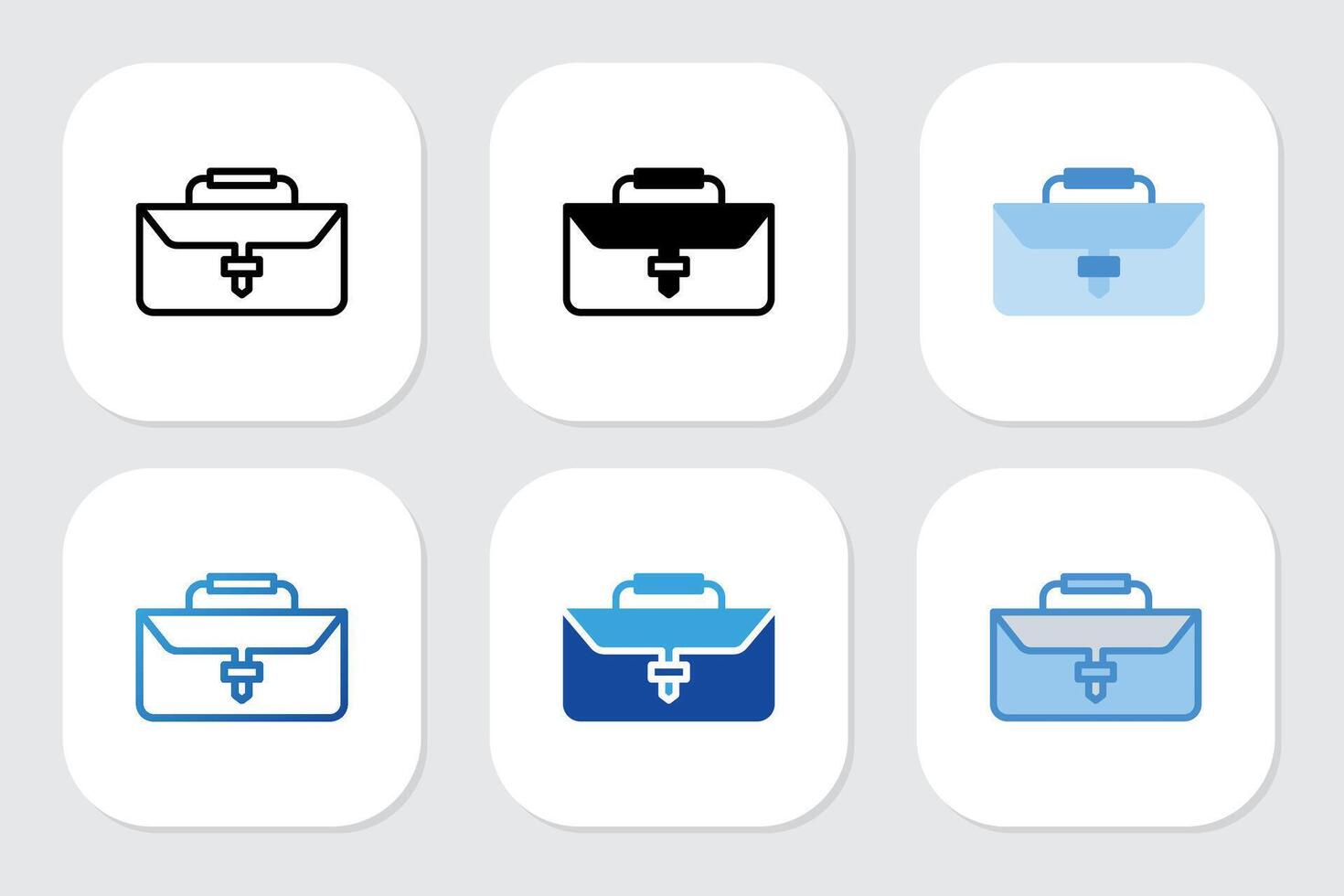 Briefcase icons with various design vector
