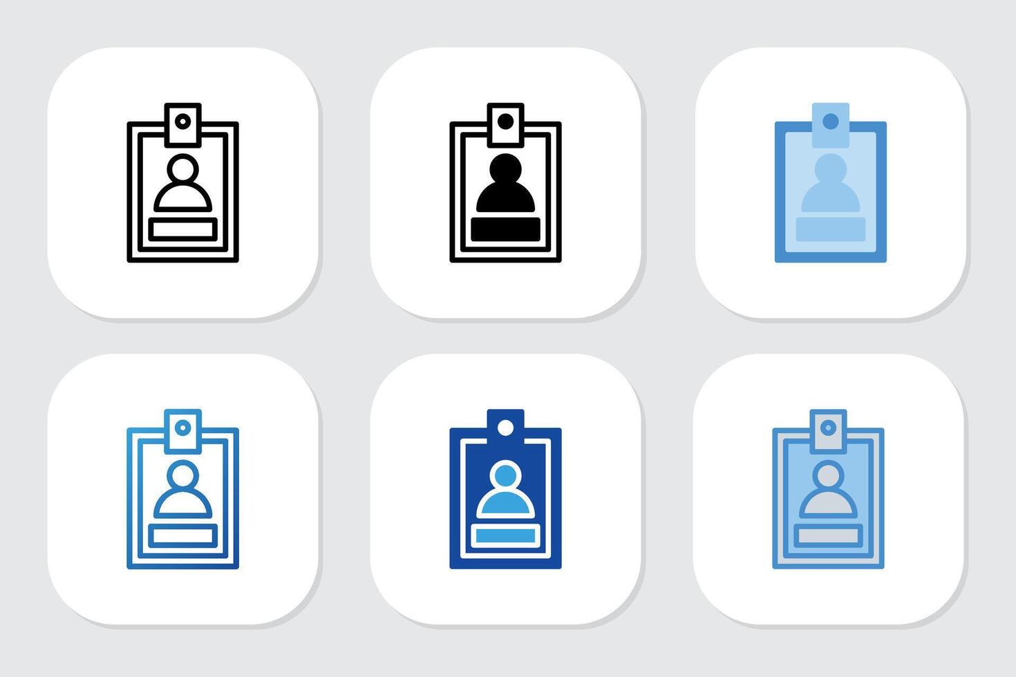 Id Card icons with various design vector