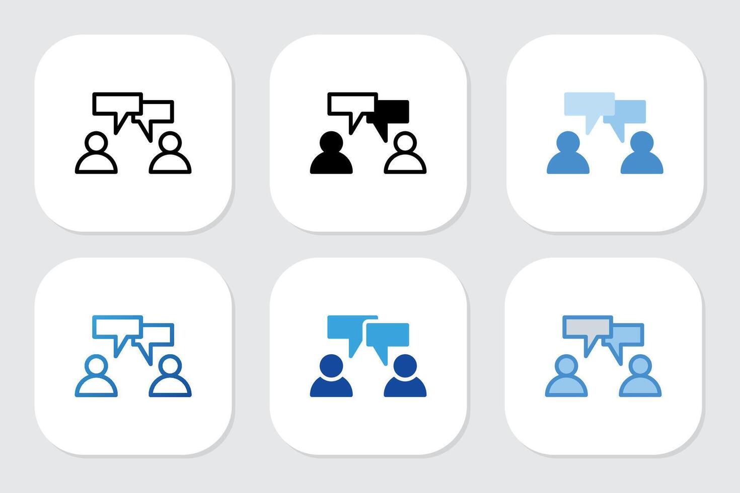Communication icons with various design style vector
