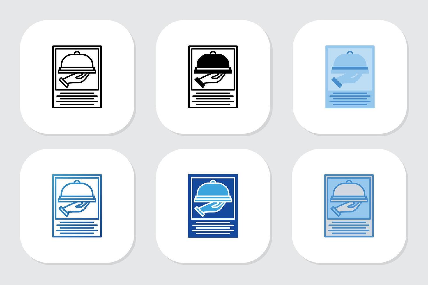 menu icons with various design style vector