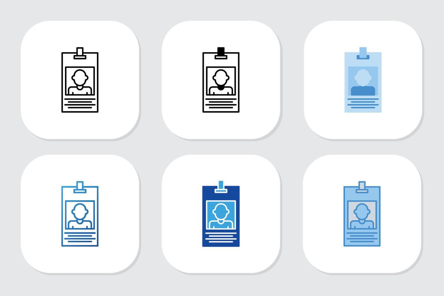 id card icon with various design style vector
