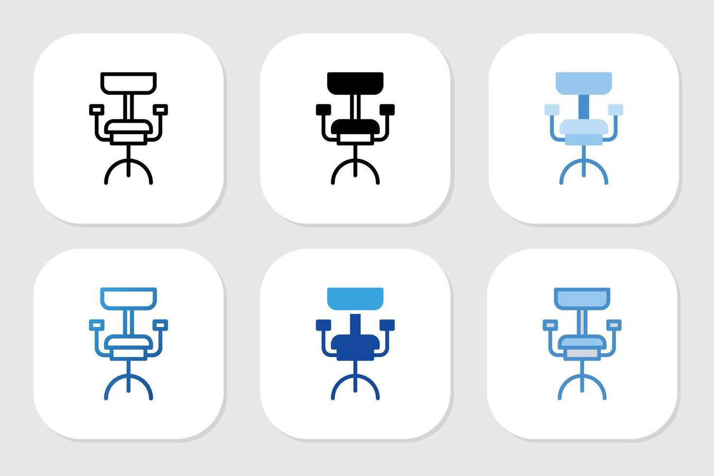 Chair icons with various design vector