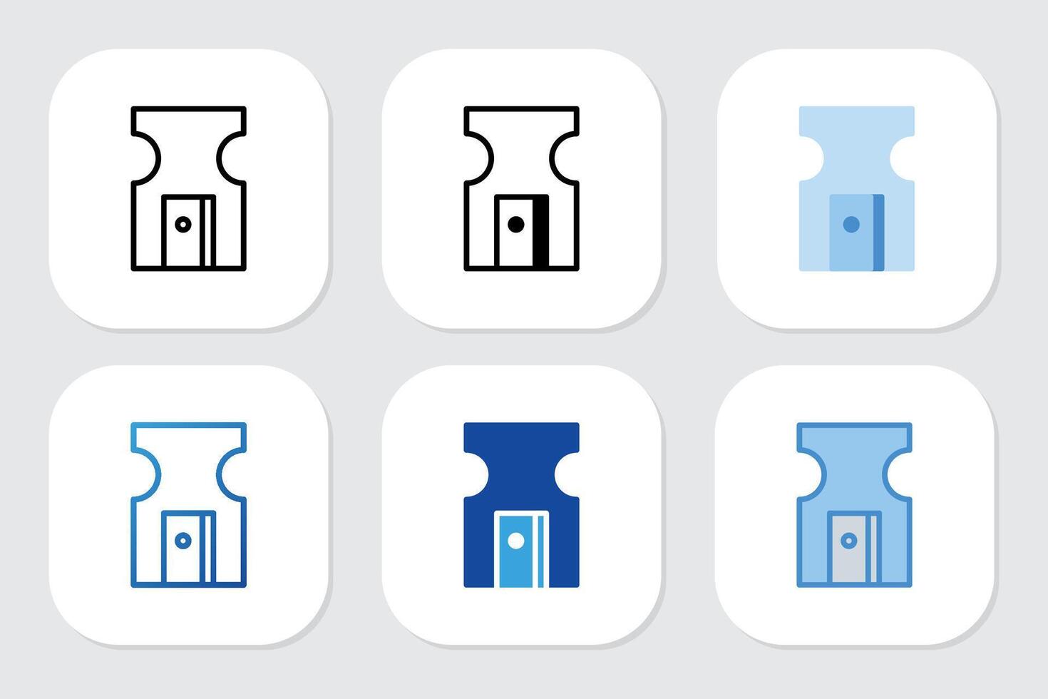 Pencil Sharpener icons with various design style vector