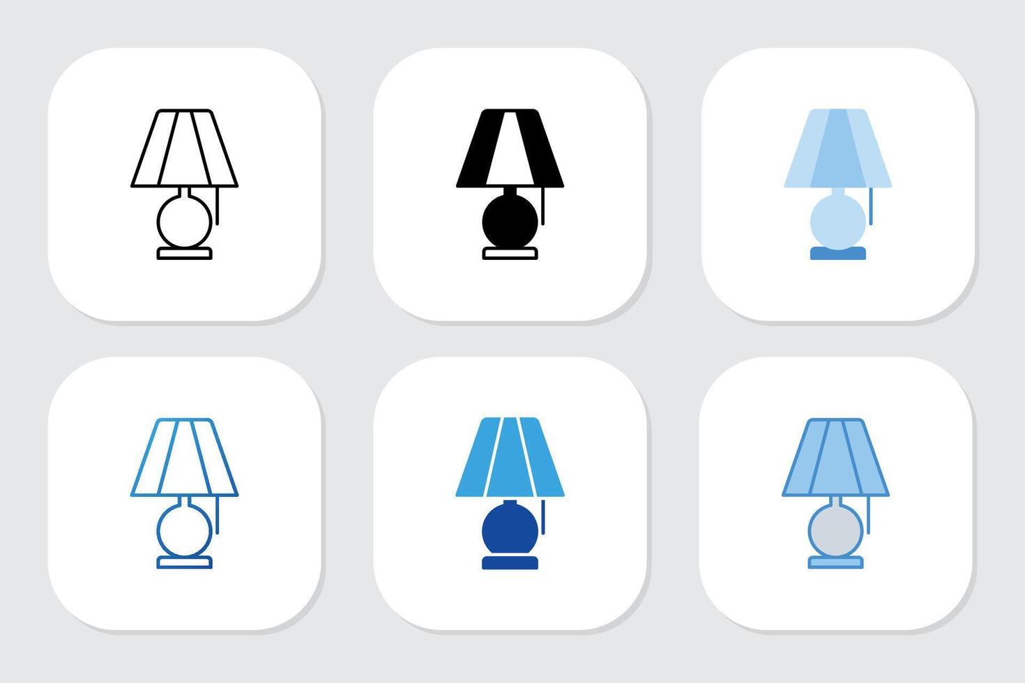 lamp icons with various design vector