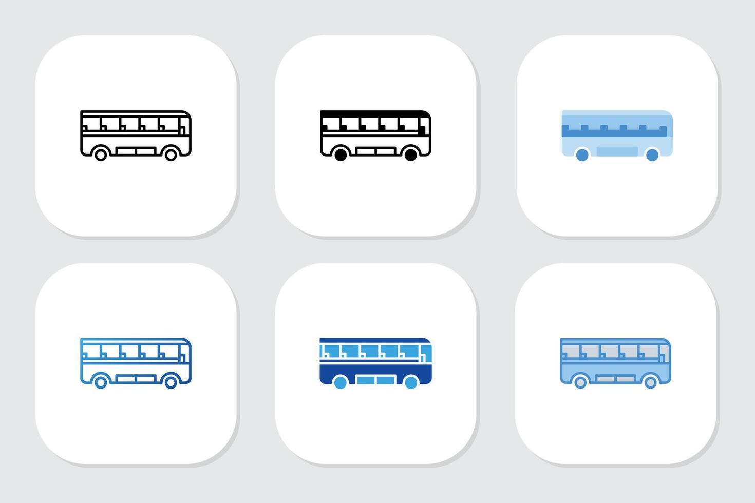 bus icon with various design style vector