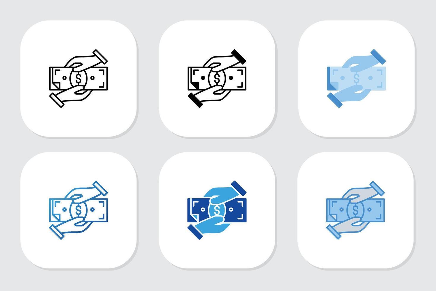 currency exchange icons with various design styles vector