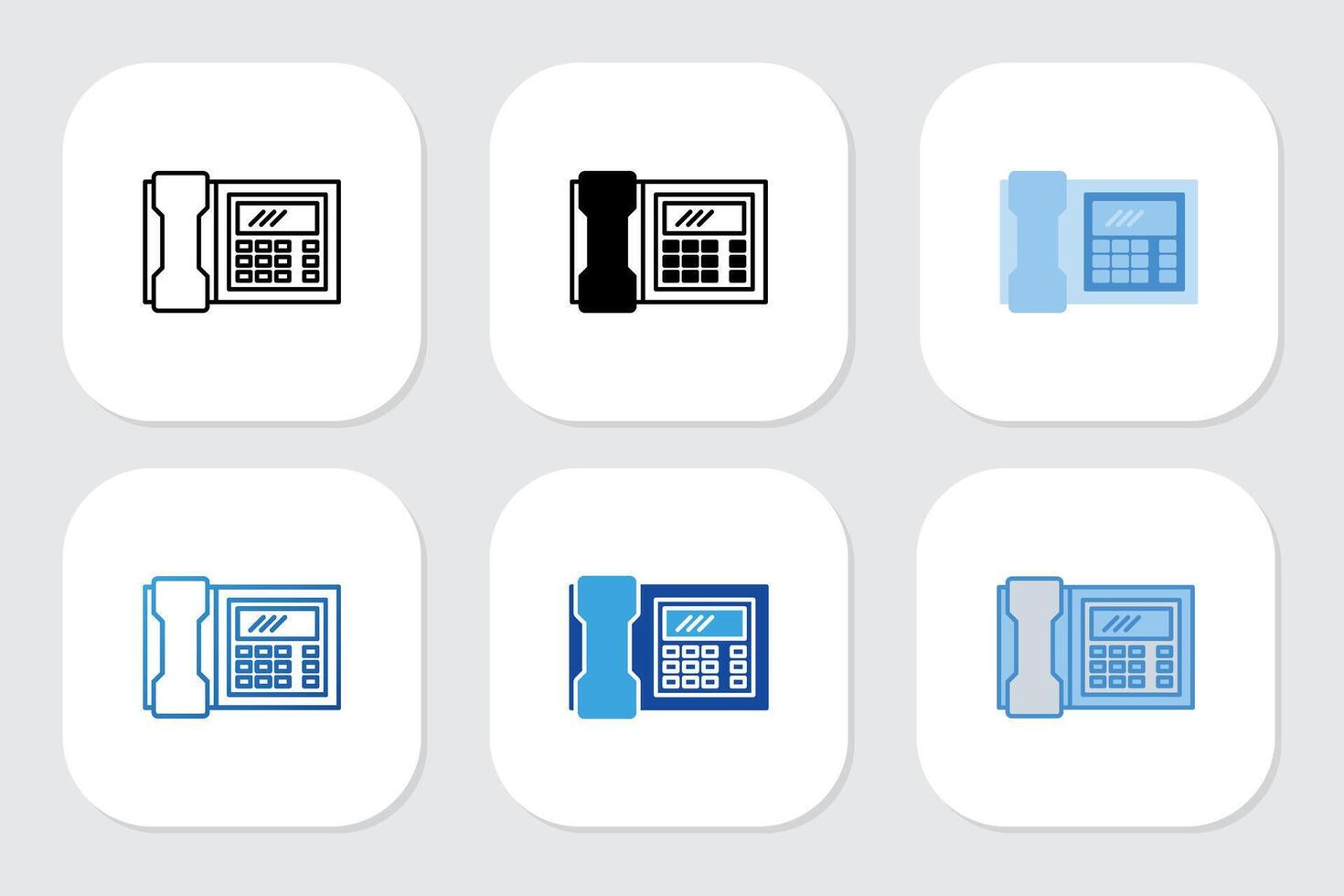 telephone icons with various design vector