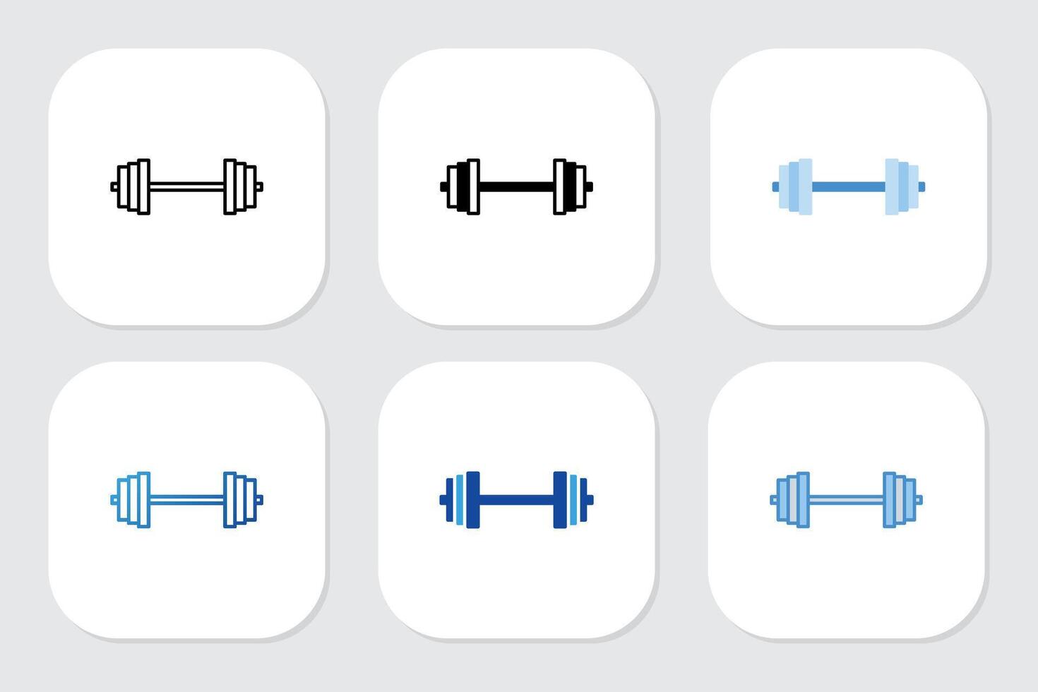 gym icons with various design styles vector