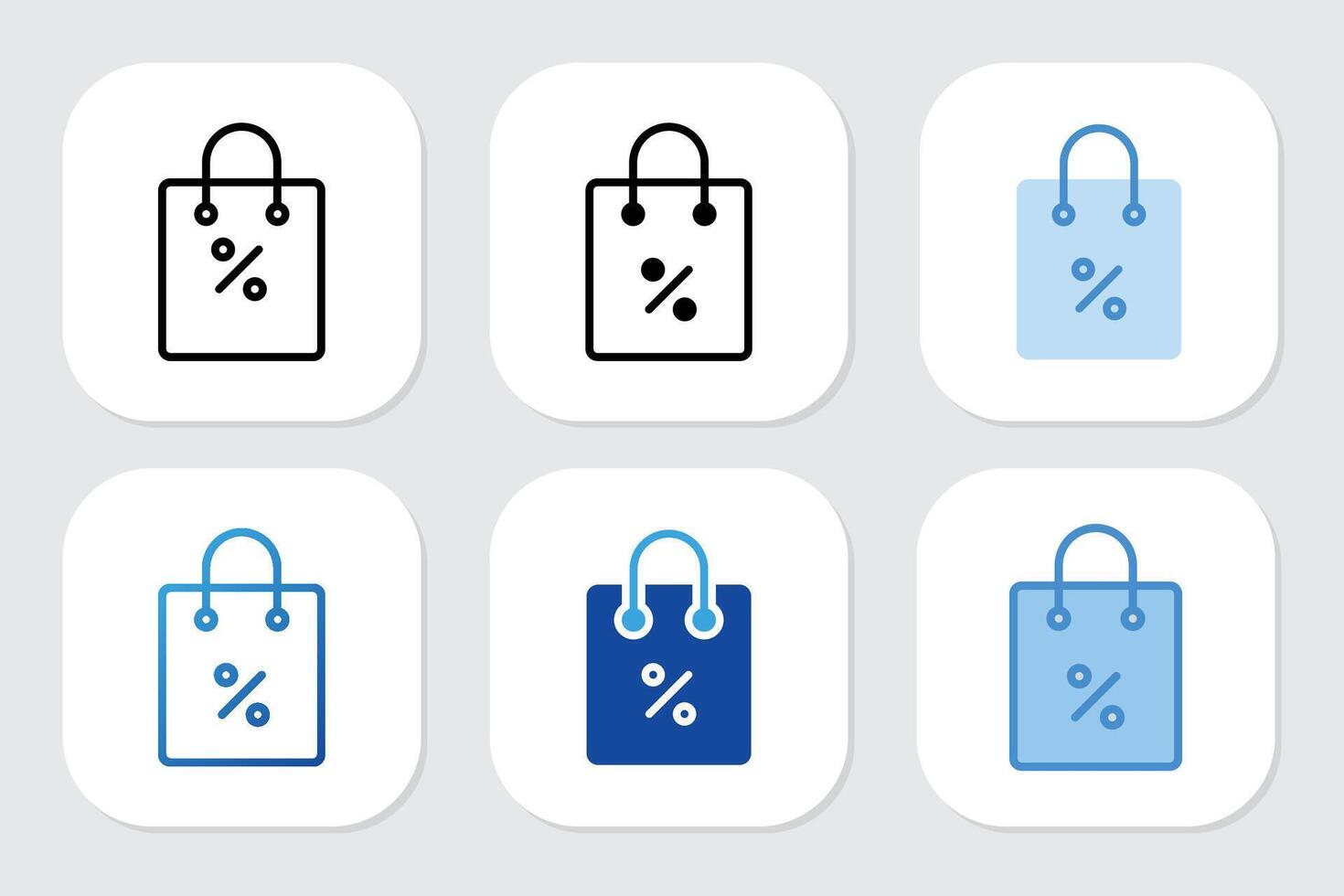 Discount Tags icons with various design style vector