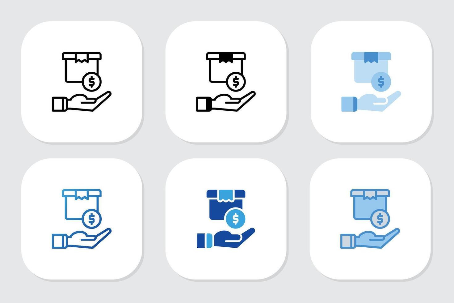 box gift icons with various design styles vector
