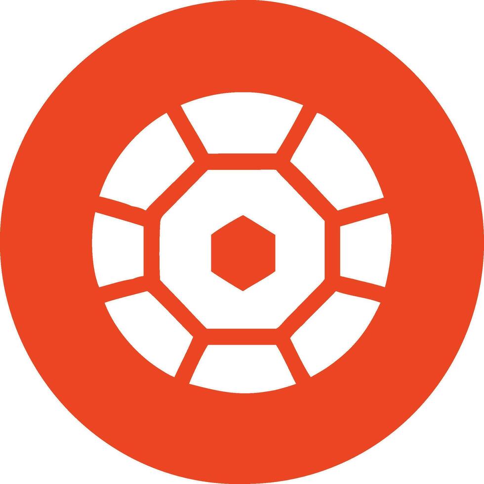 circular logo, geometric design, red and white, octagonal shape, minimalist icon, abstract wheel vector