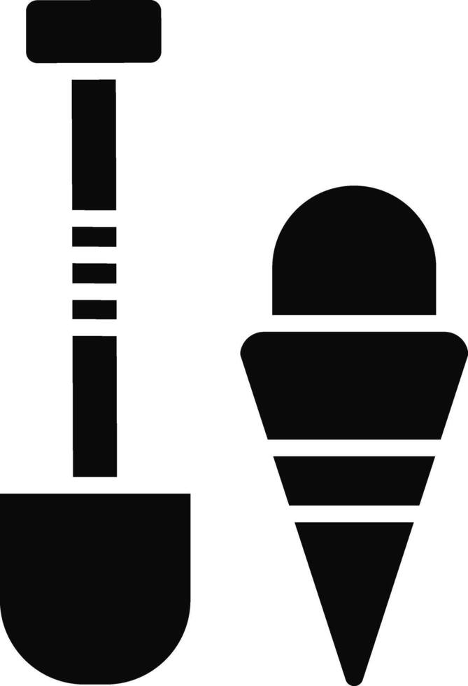 Shovel Illustration Detailed Icon vector