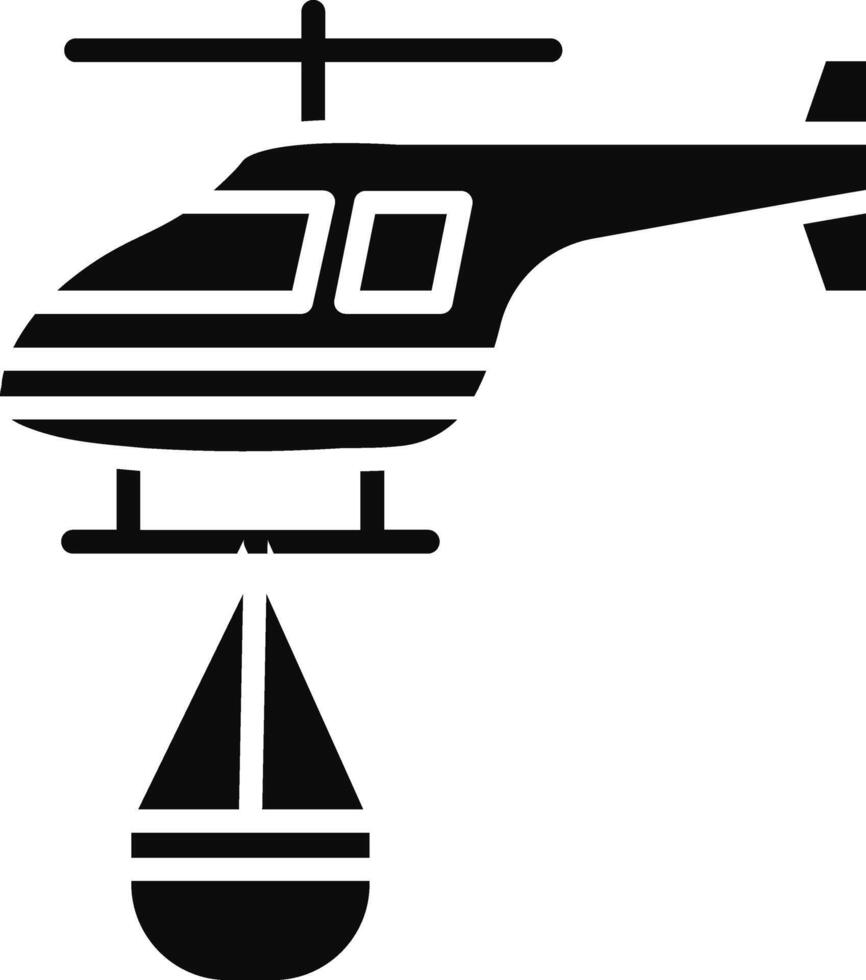 Firefighter Helicopter Illustration Detailed Icon vector
