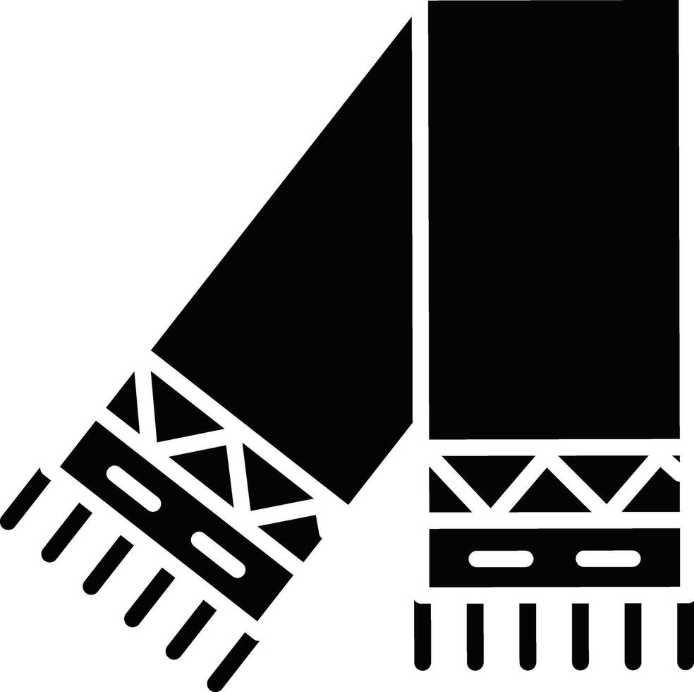 Scarf Illustration Detailed Icon vector