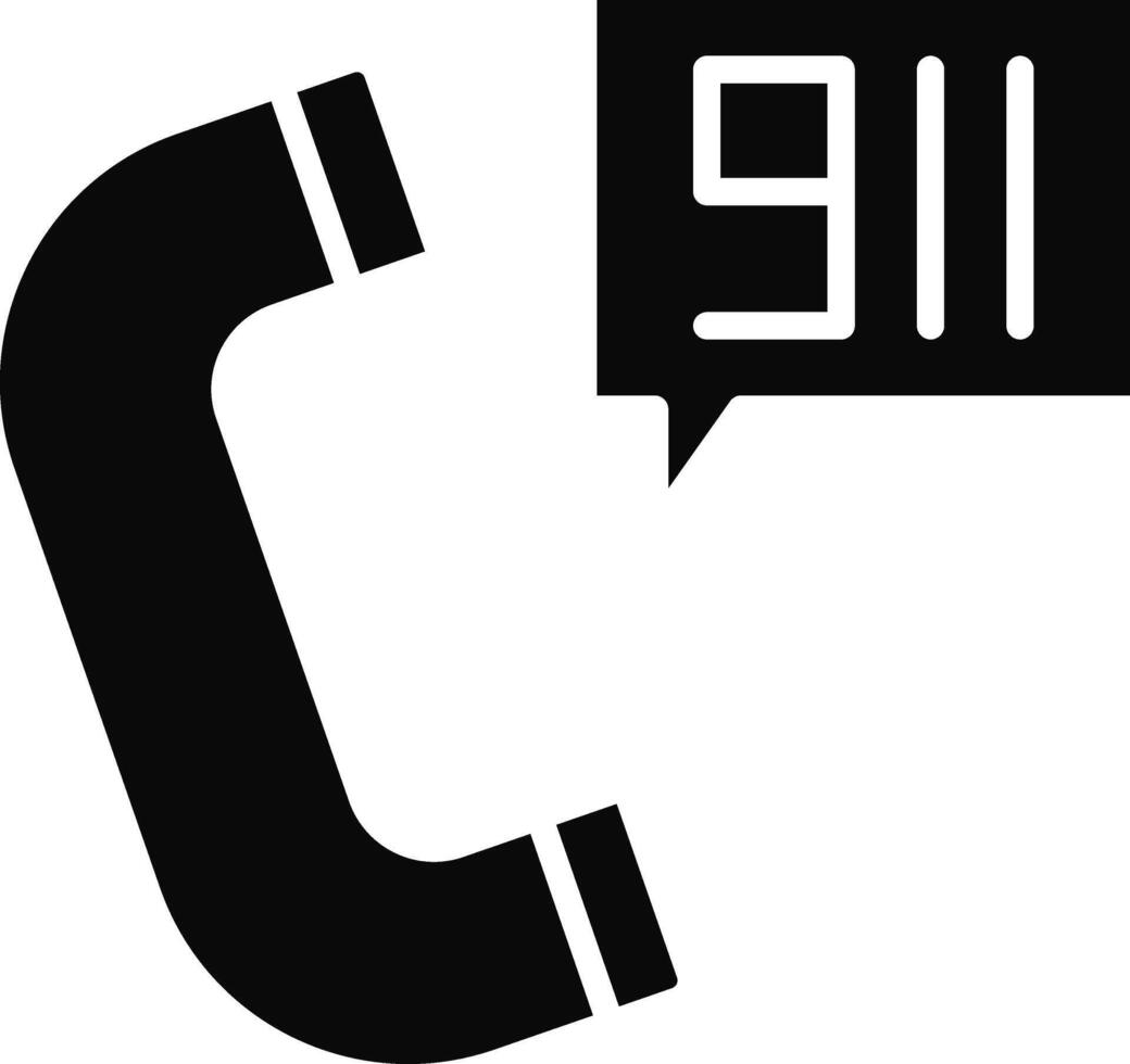 Call 911 Illustration Detailed Icon vector