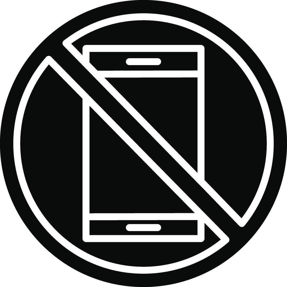 No Electronics Detailed Illustration Icon vector